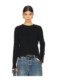 Autumn Cashmere Fringed Crew