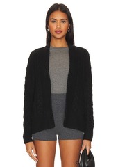 Autumn Cashmere Laced Cable Open Cardigan