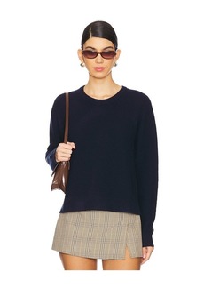 Autumn Cashmere Links Stitch Raglan Shirttail Crew