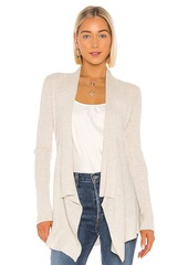 Autumn Cashmere Rib Drape Cardigan