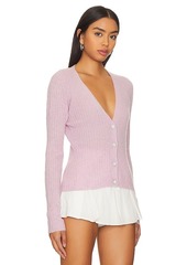 Autumn Cashmere Rib V-Neck Cardigan