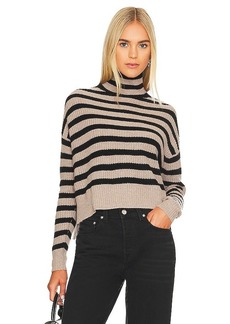 Autumn Cashmere Striped Turtleneck Sweater