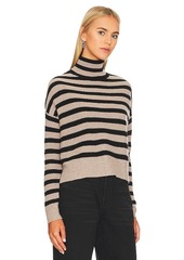Autumn Cashmere Striped Turtleneck Sweater