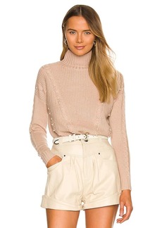 Autumn Cashmere Thermal Cable Mock Sweater