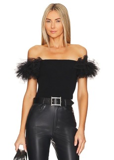 Autumn Cashmere Tulle off-the-shoulder Top