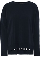 Autumn Cashmere Woman Cutout Knitted Sweater Navy