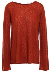 Autumn Cashmere Woman Knotted Cashmere And Silk-blend Sweater Brick