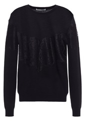 Autumn Cashmere - Lace-paneled cashmere sweater - Black - S