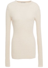 Autumn Cashmere Woman Ribbed Cashmere Sweater Beige