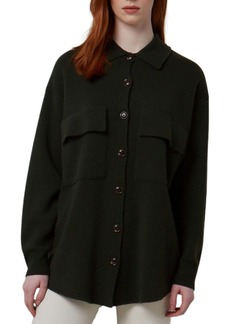 Autumn Cashmere Milano Button Up Shacket In Cypress