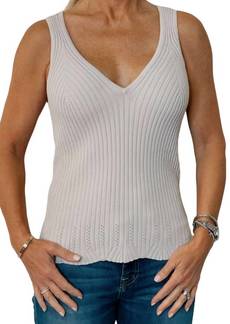 Autumn Cashmere Pointelle Sweater Tank In Turtle Dove Pale Grey