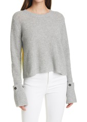autumn cashmere Colorblock Cashmere Shaker Sweater in Sweatshirt/Volt at Nordstrom