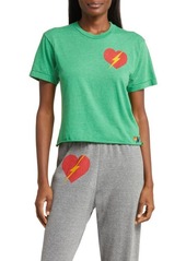 Aviator Nation Bolt Heart Cotton Blend Graphic T-Shirt