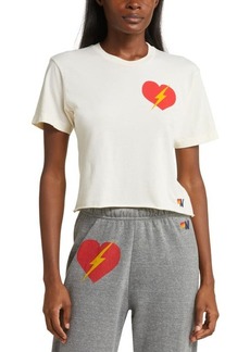 Aviator Nation Bolt Heart Cotton Blend Graphic T-Shirt