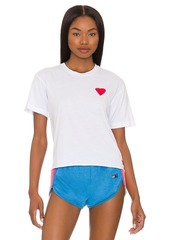 Aviator Nation Heart Embroidery Tee White