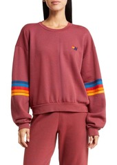 Aviator Nation Rainbow Stitch Crewneck Sweatshirt