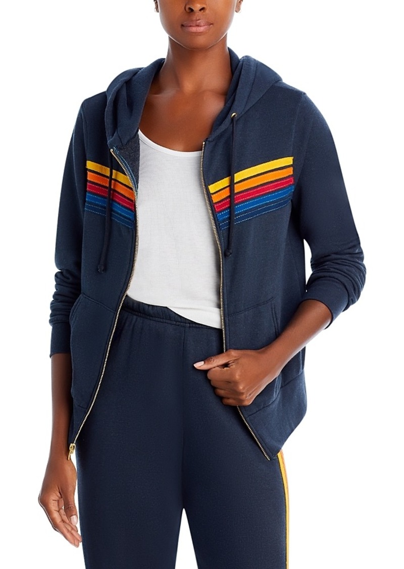 Aviator Nation Rainbow Stripe Hoodie