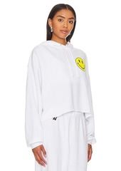 Aviator Nation Smiley 2 Relaxed Cropped Hoodie