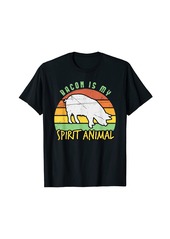Bacon Is MY Spirit Animal Retro Pork Grilling Grillmaster T-Shirt