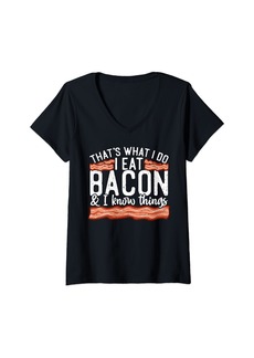 Bacon Lover Meat Lover Barbeque Grilling Funny Bacon V-Neck T-Shirt