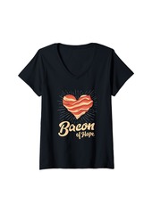 BBQ Pun Pork Bacon of Hope Pork grill-party Funny Barbecue V-Neck T-Shirt