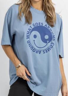 Bacon What Goes Around Graphic Tee In Blue