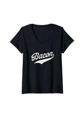 Womens Bacon V-Neck T-Shirt