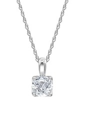 Badgley Mischka 14K White Gold & 1.50 TCW Lab-Grown Diamond Solitare Pendant Necklace