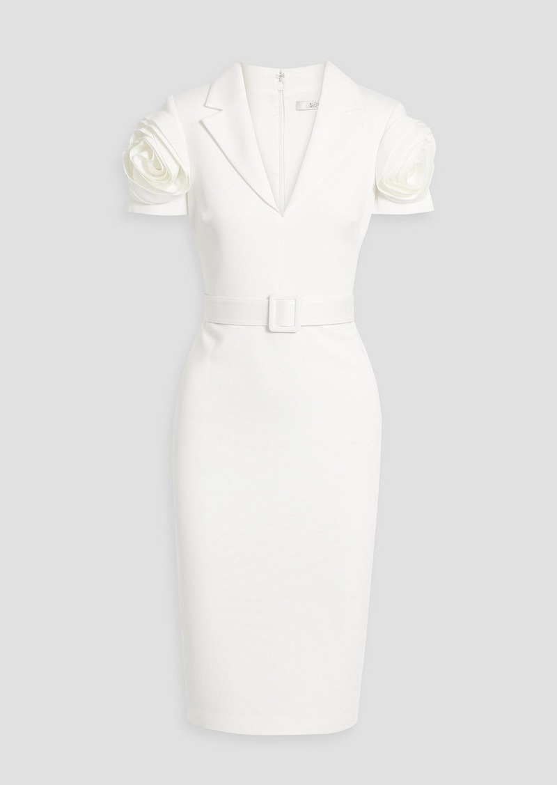 Badgley Mischka - Appliquéd scuba dress - White - US 6