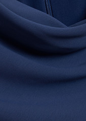 Badgley Mischka - Belted ruffled crepe wide-leg jumpsuit - Blue - US 2