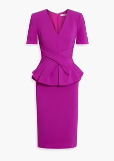 Badgley Mischka - Crepe peplum dress - Purple - US 2