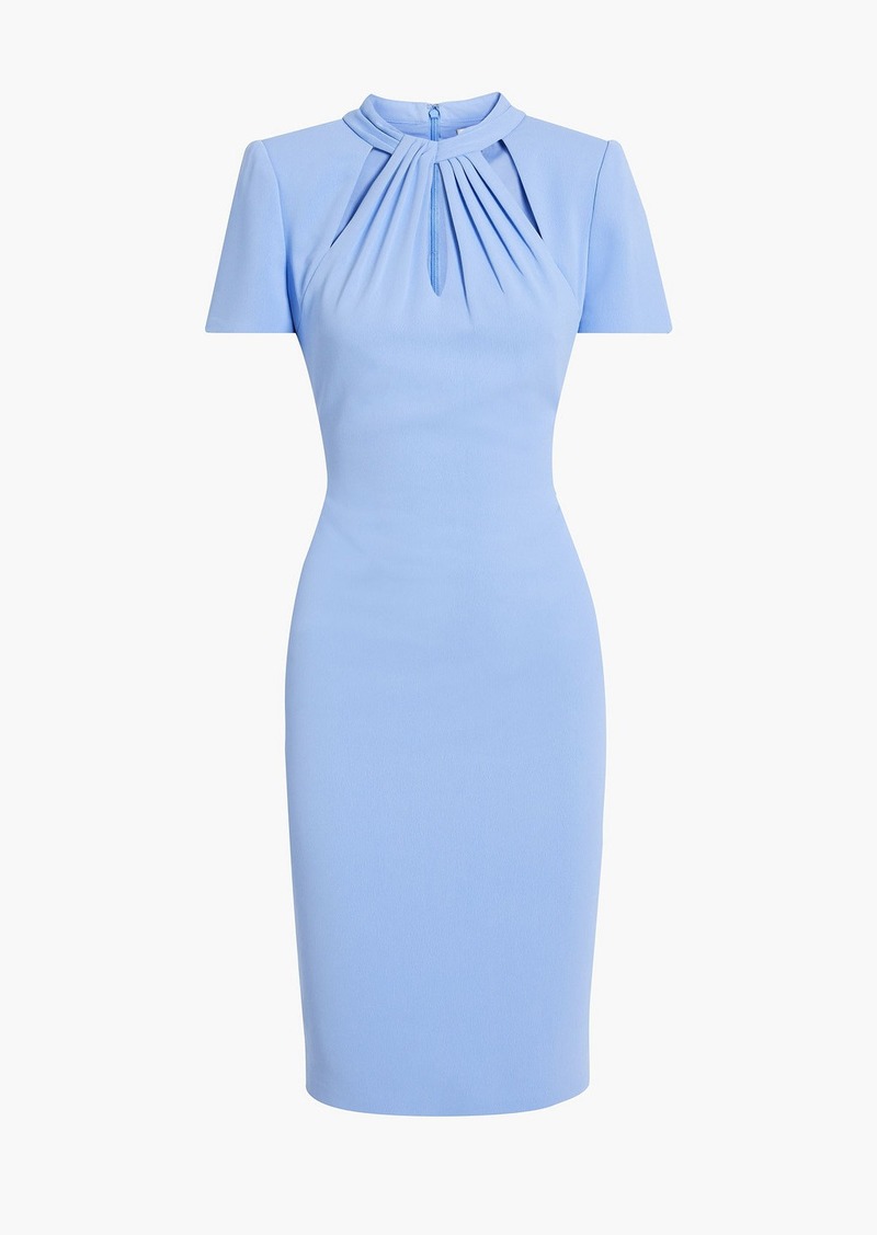 Badgley Mischka - Cutout crepe dress - Blue - US 4