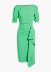 Badgley Mischka - Draped crepe dress - Green - US 2