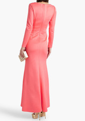 Badgley Mischka - Draped scuba gown - Orange - US 0