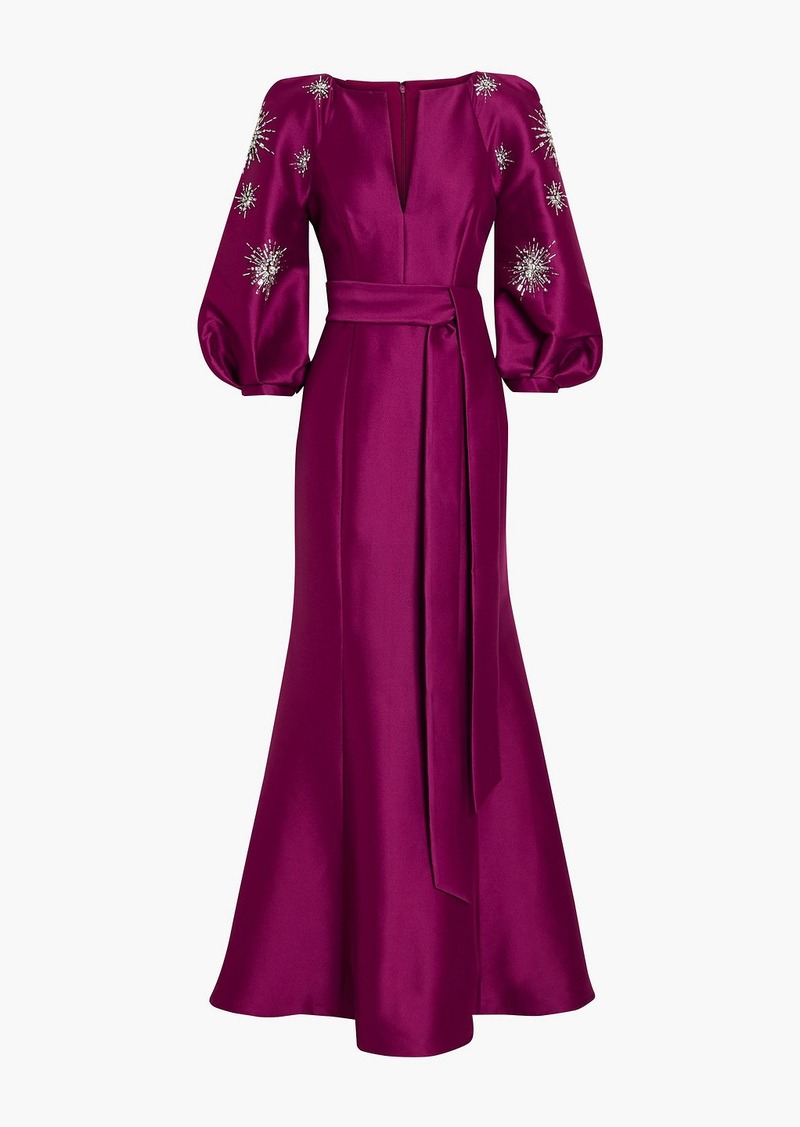 Badgley Mischka - Embellished faille gown - Purple - US 4