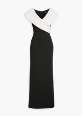 Badgley Mischka - Two-toned scuba gown - Black - US 10