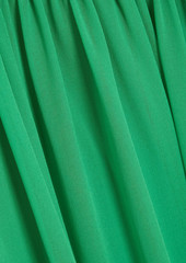 Badgley Mischka - Gathered chiffon midi dress - Green - US 6
