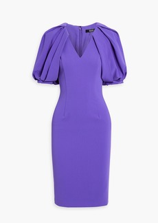 Badgley Mischka - Gathered crepe mini dress - Purple - US 2