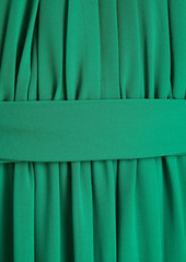 Badgley Mischka - Gathered georgette gown - Green - US 8
