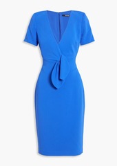 Badgley Mischka - Knotted crepe dress - Blue - US 6