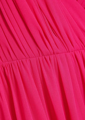Badgley Mischka - Pleated chiffon halterneck maxi dress - Pink - US 6