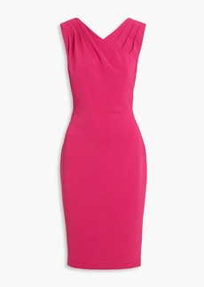 Badgley Mischka - Pleated crepe dress - Pink - US 4