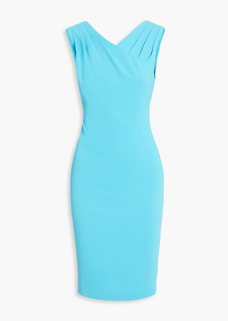 Badgley Mischka - Pleated crepe dress - Blue - US 4