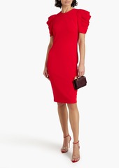 Badgley Mischka - Pleated crepe dress - Red - US 2