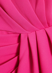Badgley Mischka - Pleated ruffled crepe dress - Pink - US 2