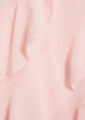 Badgley Mischka - Ruffled chiffon midi dress - Pink - US 8