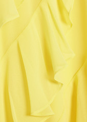 Badgley Mischka - Ruffled crepe maxi dress - Yellow - US 4