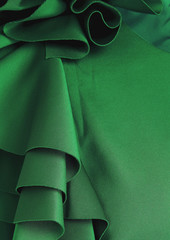 Badgley Mischka - Ruffled scuba midi dress - Green - US 6