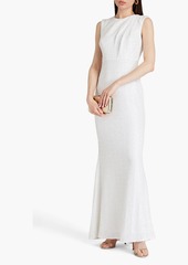Badgley Mischka - Sequined mesh gown - White - US 4