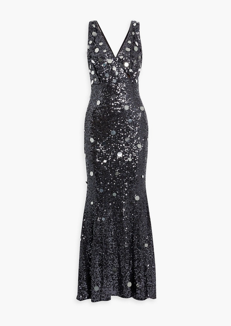 Badgley Mischka - Sequined tulle gown - Metallic - US 4